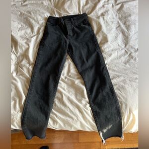 Hi-rise dark grey ankle crop Levi's